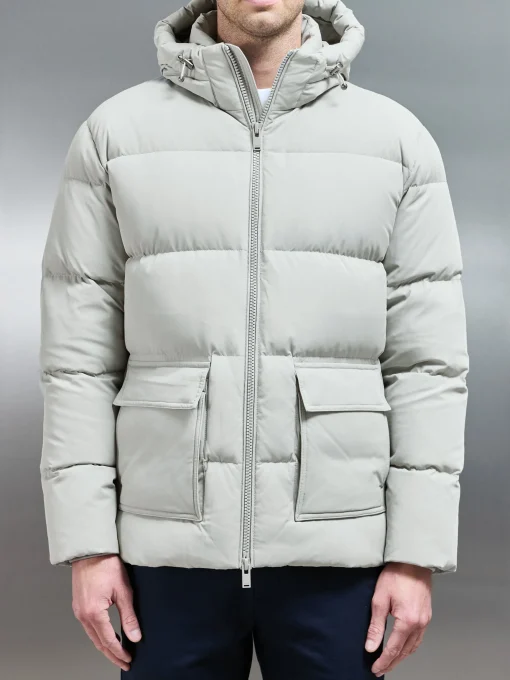 Short Down Parka - Stone