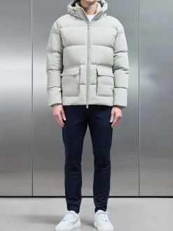 Short Down Parka - Stone