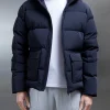 Short Down Pocket Parka - Navy