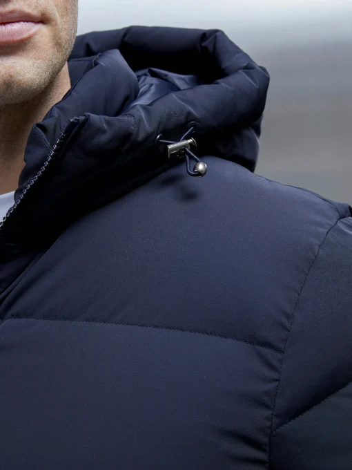 Short Down Pocket Parka - Navy