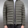 Short Technical Down Jacket - Olive