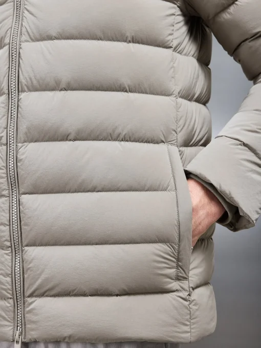 Short Technical Down Jacket - Taupe
