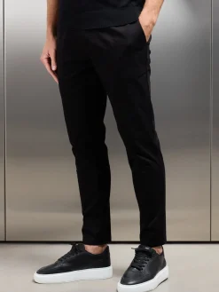 Side Adjuster Tailored Chino Trouser - Black