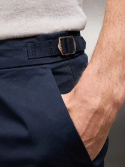 Side Adjuster Tailored Chino Trouser - Navy