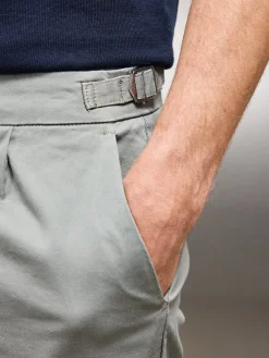 Side Adjuster Tailored Chino Trouser - Olive
