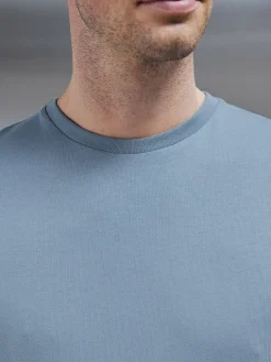 Slim Fit Cotton T-Shirt - Light Blue