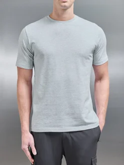 Slim Fit Cotton T-shirt - Marl Grey