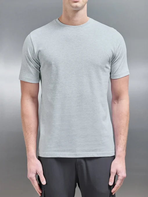 Slim Fit Cotton T-shirt - Marl Grey