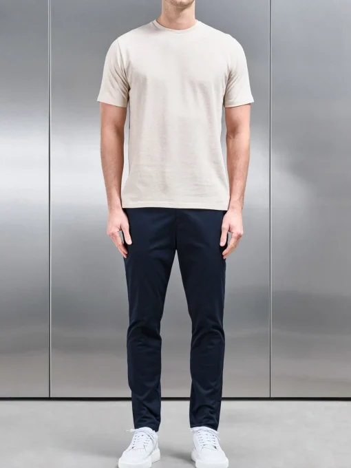 Slim Fit Cotton T-Shirt - Oatmeal Marl