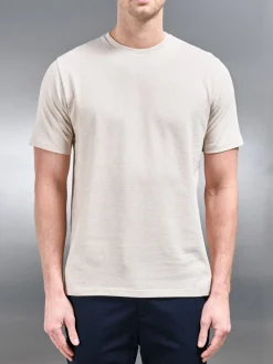 Slim Fit Cotton T-Shirt - Oatmeal Marl