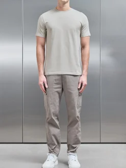 Slim Fit Cotton T-shirt - Stone