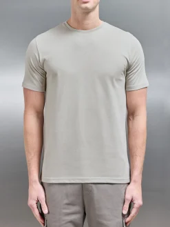 Slim Fit Cotton T-shirt - Stone