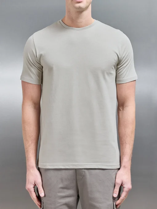 Slim Fit Cotton T-shirt - Stone