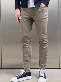 Slim Fit Denim Jeans - Olive