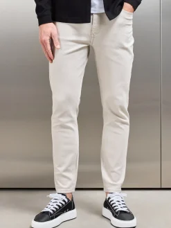 Slim Fit Denim Jeans - Stone