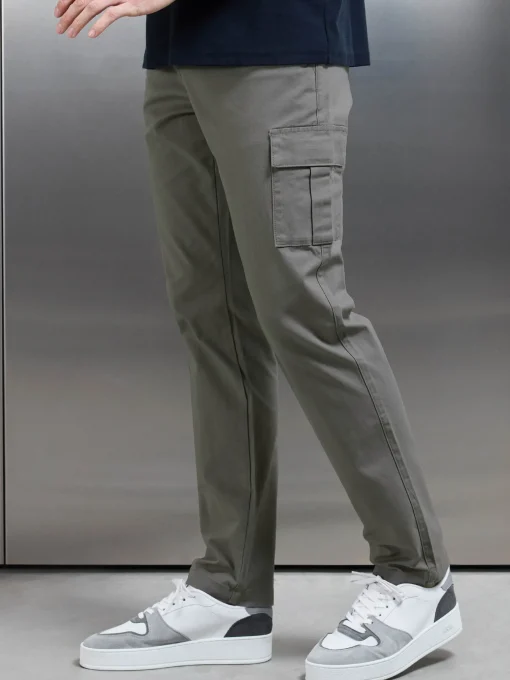 Smart Relaxed Cotton Cargo Pant - Olive