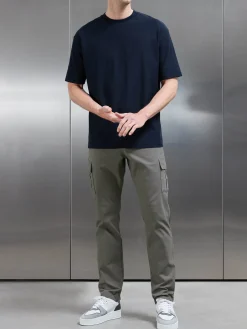 Smart Relaxed Cotton Cargo Pant - Olive