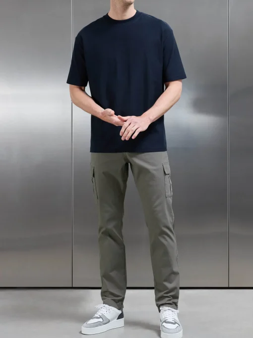 Smart Relaxed Cotton Cargo Pant - Olive