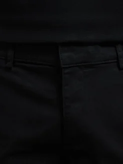 Smart Relaxed Cotton Cargo Pant - Black