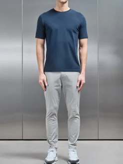 Stretch Slim Fit Cotton T-Shirt - Navy