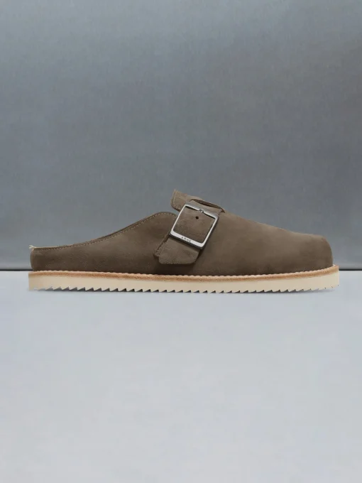 Suede Mule - Taupe
