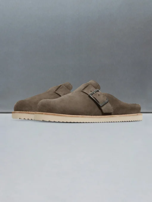Suede Mule - Taupe