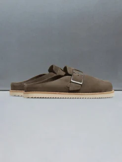 Suede Mule - Taupe
