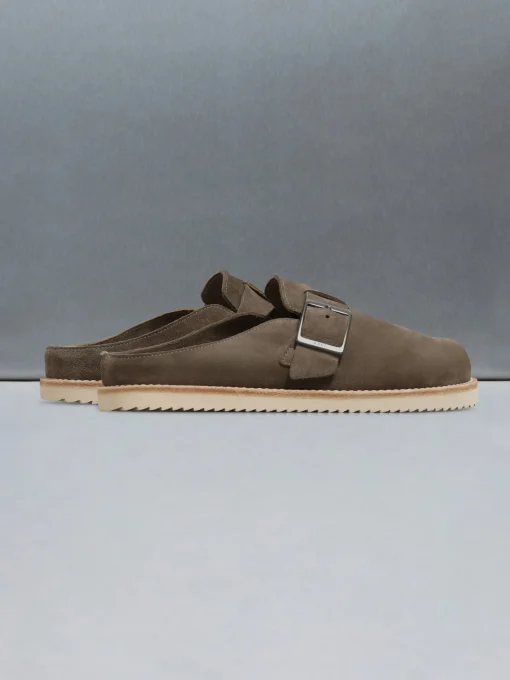Suede Mule - Taupe