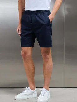 Tailored Chino Drawstring Short - Navy