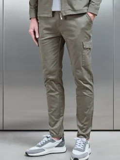 Tailored Cotton Cargo Pant - Olive