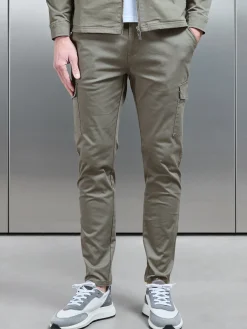 Tailored Cotton Cargo Pant - Olive