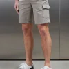 Tailored Cotton Cargo Short - Stone