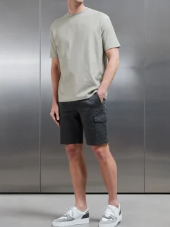 Tailored Cotton Cargo Short - Grey