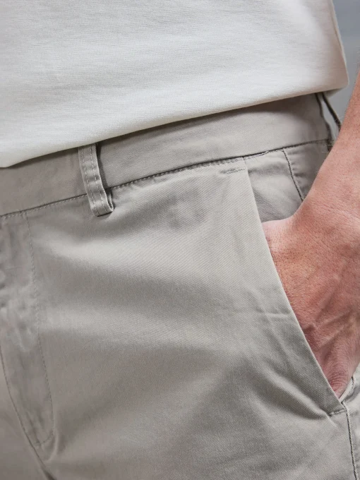 Tailored Cotton Cargo Short - Stone