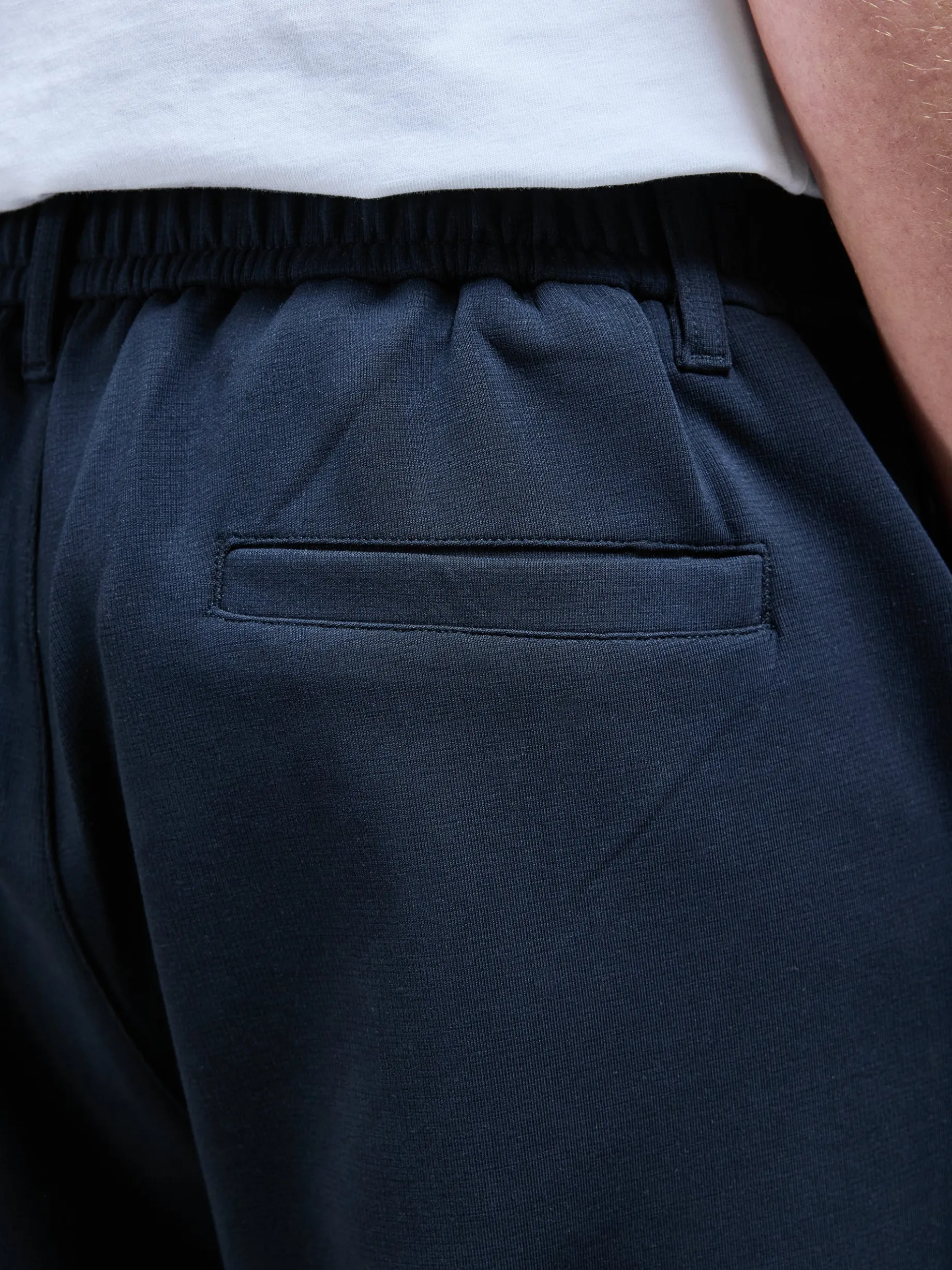 Tailored Interlock Chino Trouser - Navy