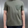 Technical Cotton Stretch Pocket T-Shirt - Sage