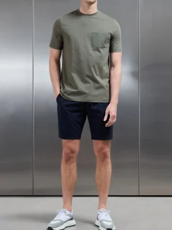 Technical Cotton Stretch Pocket T-Shirt - Sage