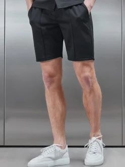 Textured Interlock Short - Black