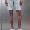 Textured Interlock Short - Mid Grey