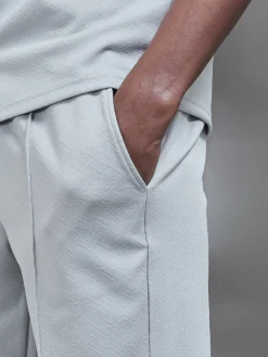 Textured Interlock Short - Mid Grey