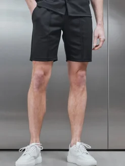 Textured Interlock Short - Black