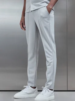 Textured Interlock Trouser - Mid Grey