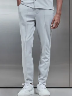 Textured Interlock Trouser - Mid Grey