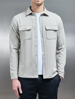 Textured Overshirt - Stone