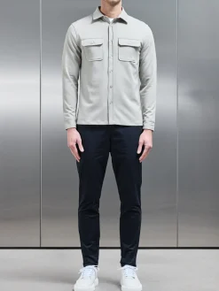Textured Overshirt - Stone