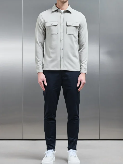 Textured Overshirt - Stone