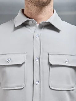 Textured Overshirt - Stone