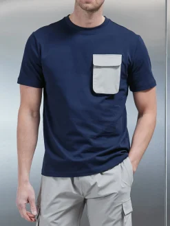 Utility Cargo T-shirt - Navy Stone