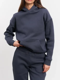 Women Relaxed Hoodie - Slate Blue