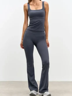 Womens Active Flared Legging - Slate Blue